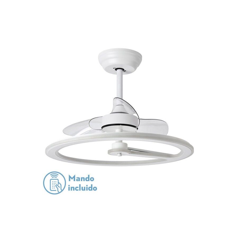 Ventilador de tecto metálico cor branca série chom 62cm