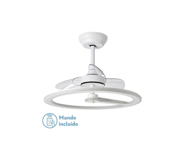 Ventilador de tecto metálico cor branca série chom 62cm