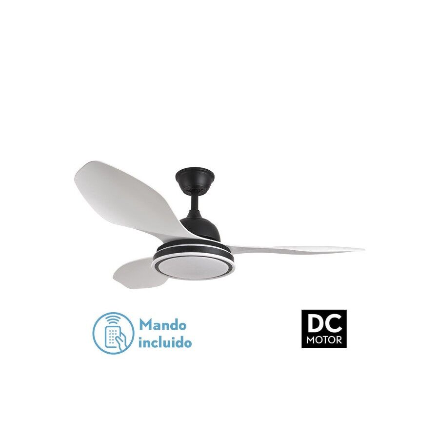 Ventoinha de tecto cor preta série metal datoo 122cm