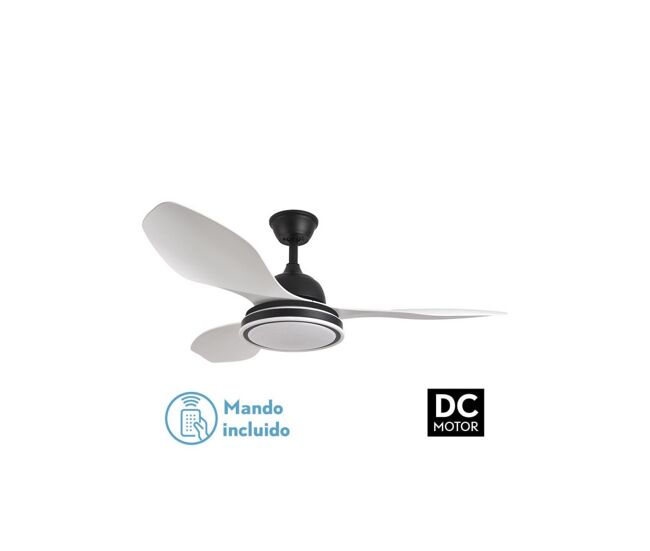 Ventoinha de tecto cor preta série metal datoo 122cm