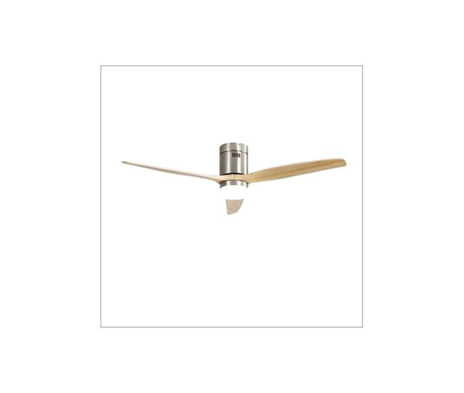 Ventilador de tecto em metal niquelado série aguilon 132cm