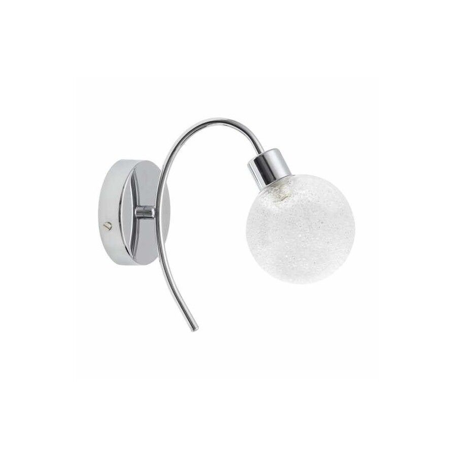Candeeiro de parede em metal cromado série vita 23cm