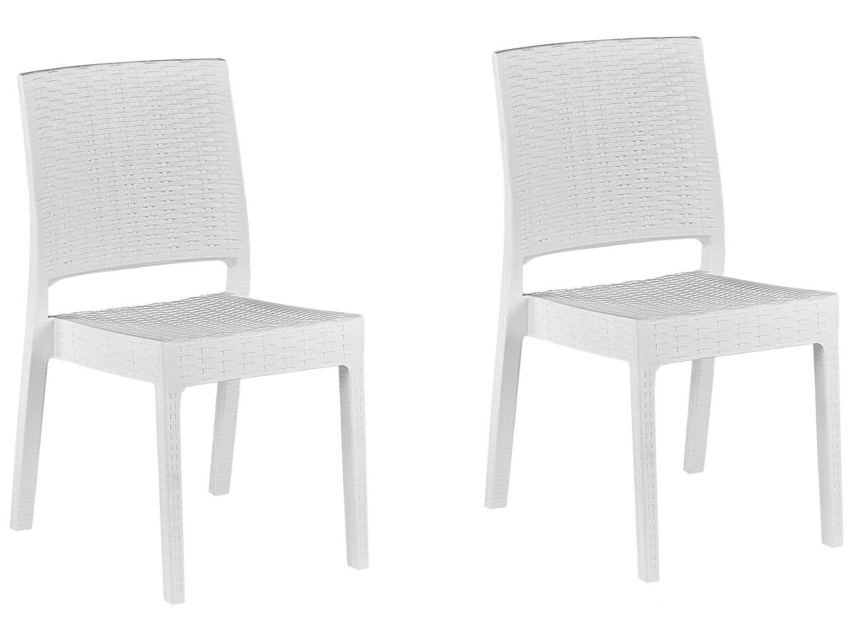 Beliani Silla de jardín FOSSANO Branco
