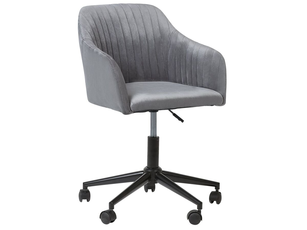 Beliani Silla de oficina VENICE Cinza