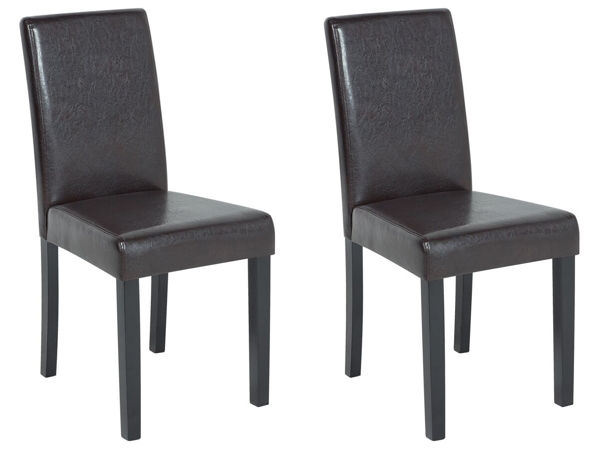 Beliani Cadeira de refeição BROADWAY Castanho