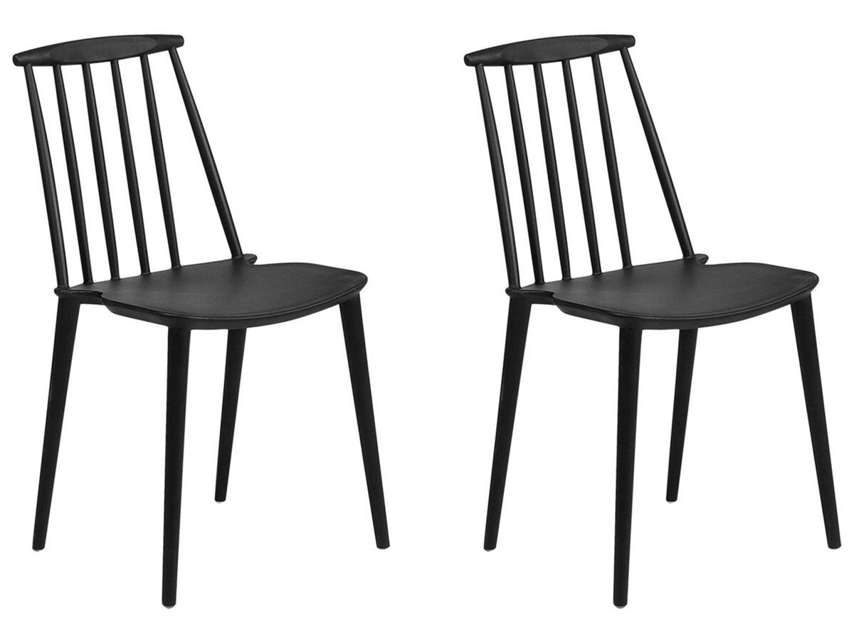 Beliani Silla de comedor VENTNOR Preto