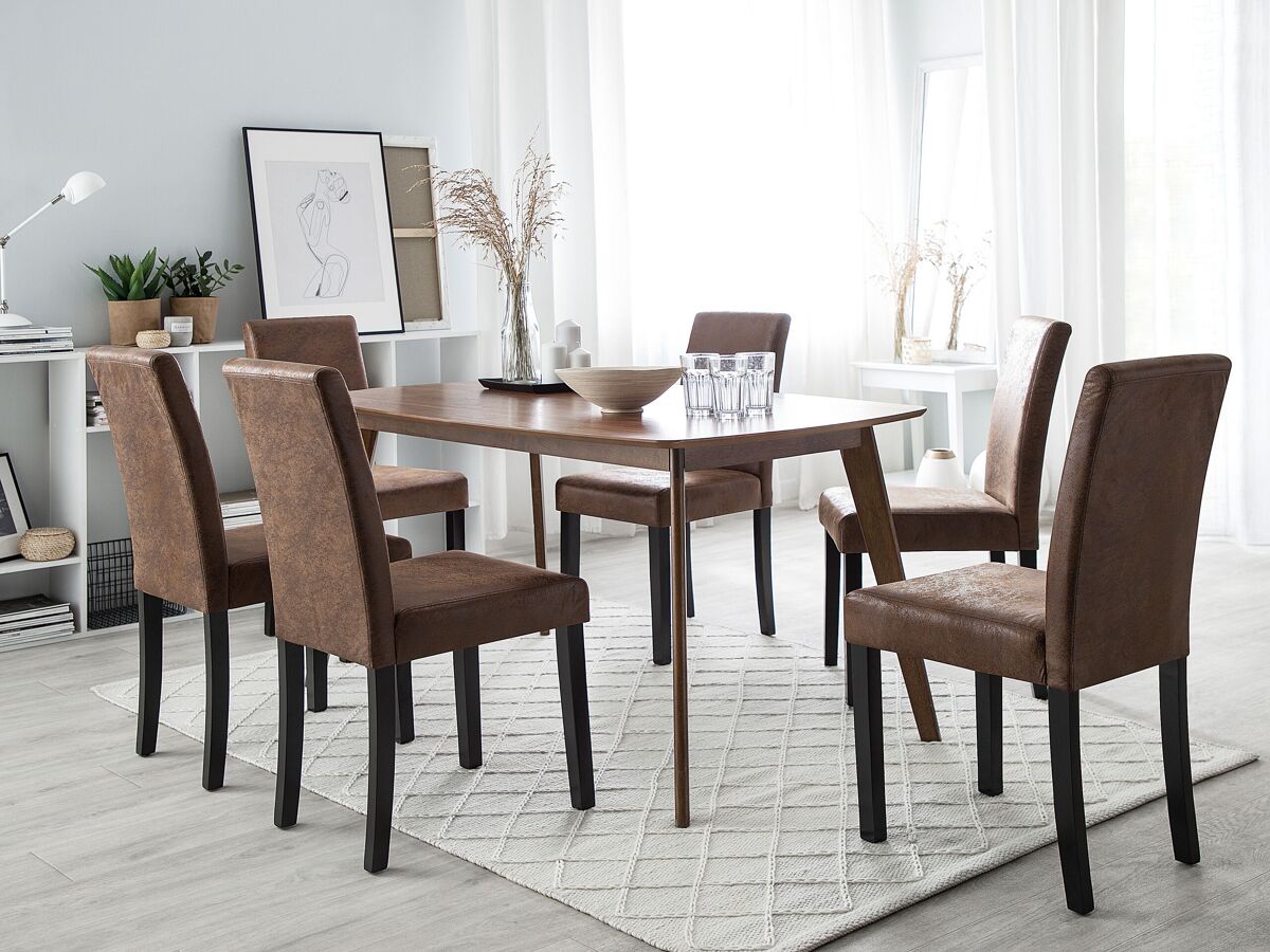 Beliani Cadeira de refeição BROADWAY Dourado