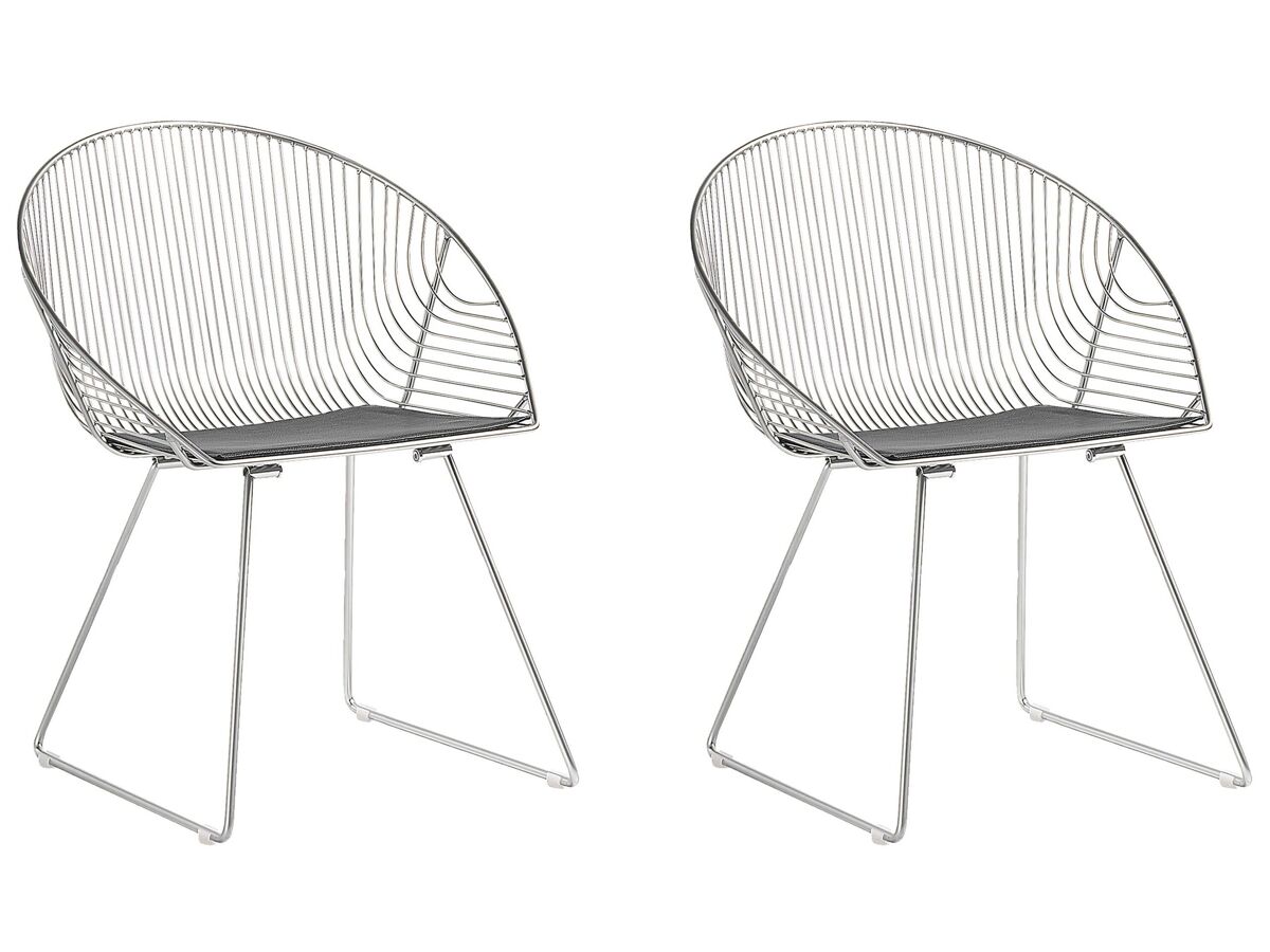 Beliani Silla de comedor AURORA Cinza