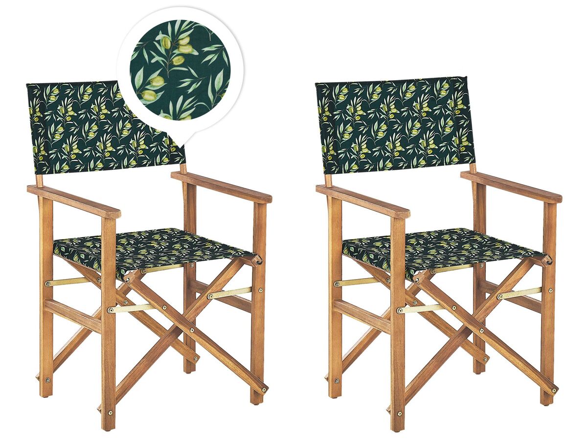 Beliani Cadeira de jardim CINE Verde Escuro