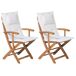 Beliani Silla de jardín MAUI Beliani Silla de jardín MAUI Branco/ Bege