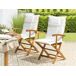 Beliani Silla de jardín MAUI Beliani Silla de jardín MAUI Branco/ Bege