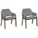Beliani Silla de comedor ALBION Beliani Silla de comedor ALBION Cinza Claro