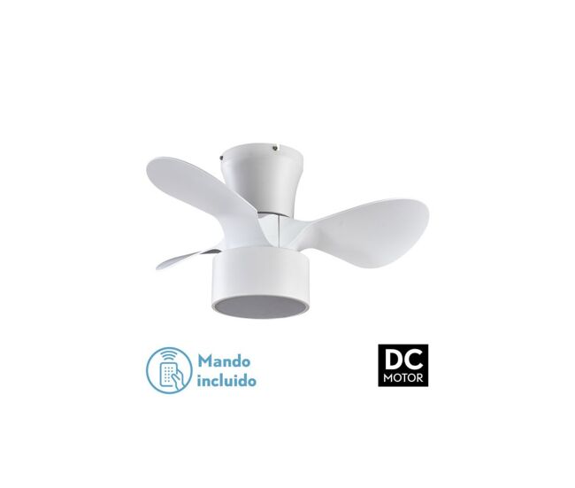Ventilador de tecto metálico cor branca série kos 60cm