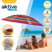 Guarda-sol de praia teto ventilado + proteção UV50 Aktive Beach Guarda-sol de praia teto ventilado + proteção UV50 Aktive Beach Multicor