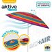Guarda-sol de praia teto ventilado + proteção UV50 Aktive Beach Guarda-sol de praia teto ventilado + proteção UV50 Aktive Beach Multicor