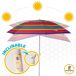 Guarda-sol de praia teto ventilado + proteção UV50 Aktive Beach Guarda-sol de praia teto ventilado + proteção UV50 Aktive Beach Multicor