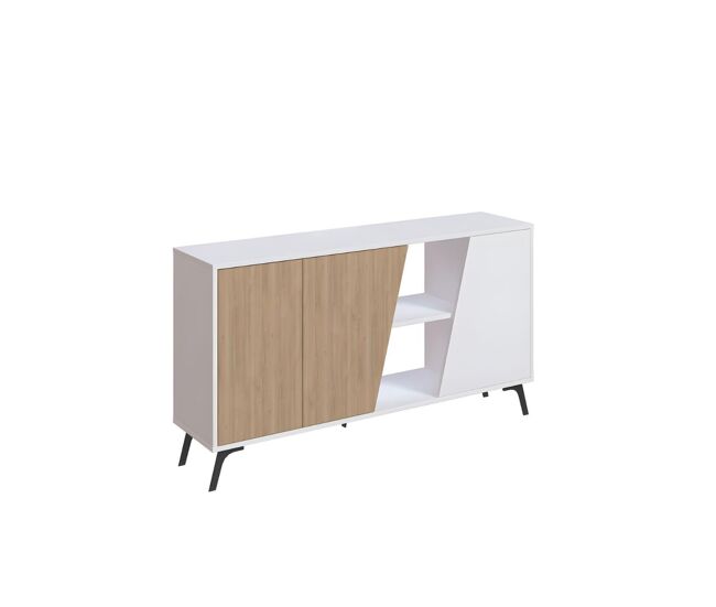 Venprodin - consola fiona 150 cm branco - carvalho