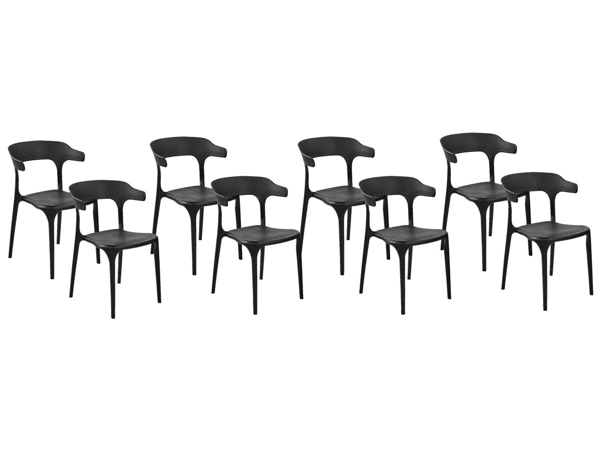 Beliani Cadeira de refeição GUBBIO Preto