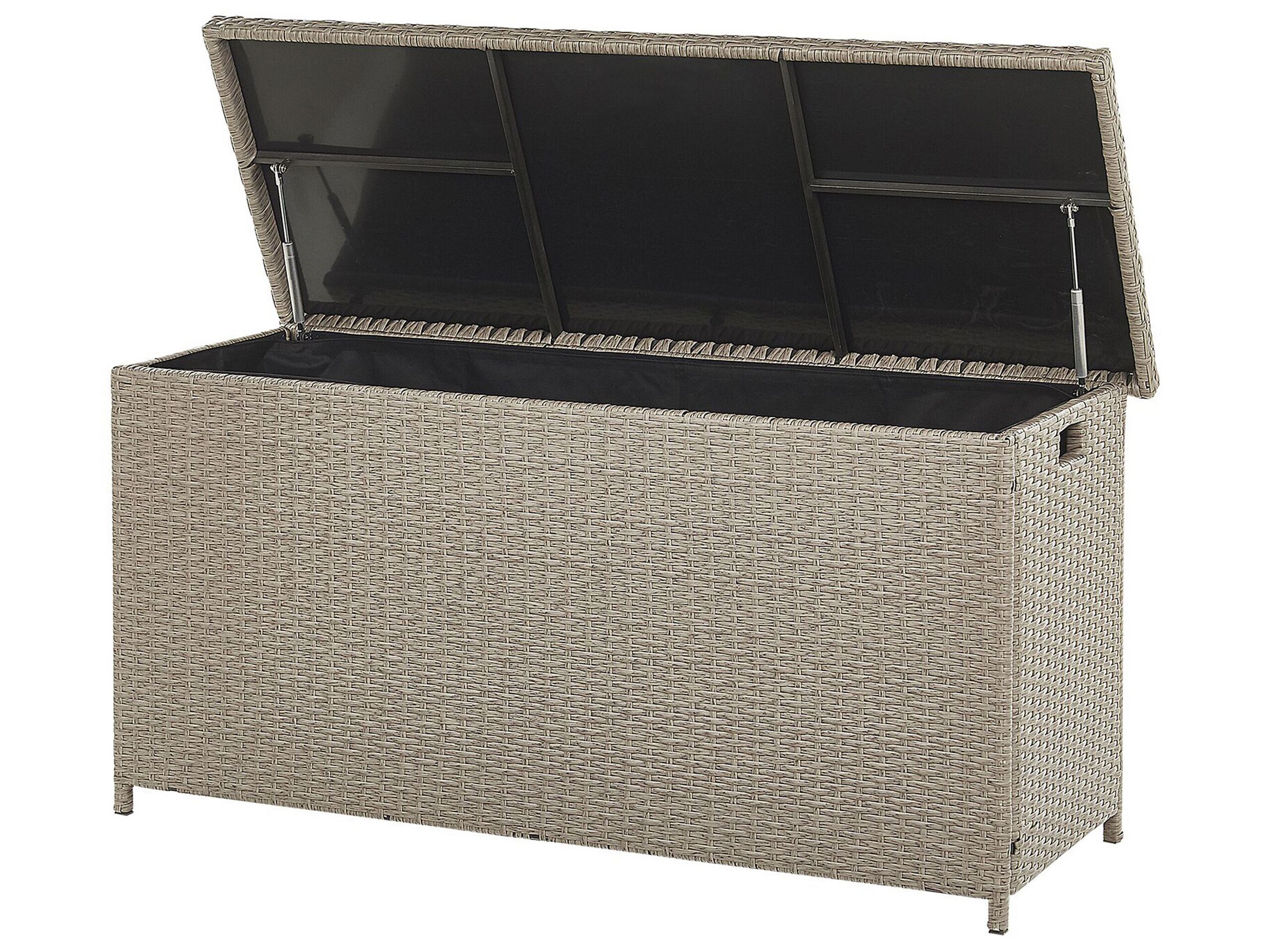 Beliani Caixa de arrumação MODENA 126 Areia