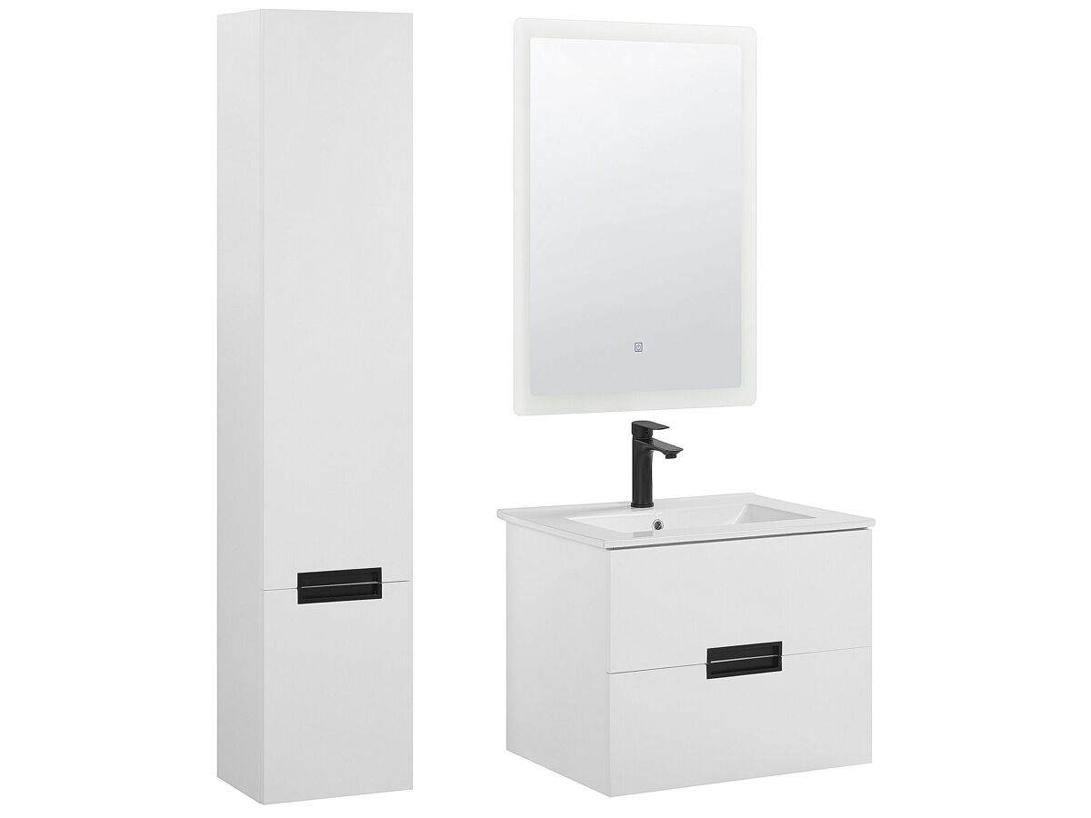 Beliani Mueble de baño MDF TUDELA 30
