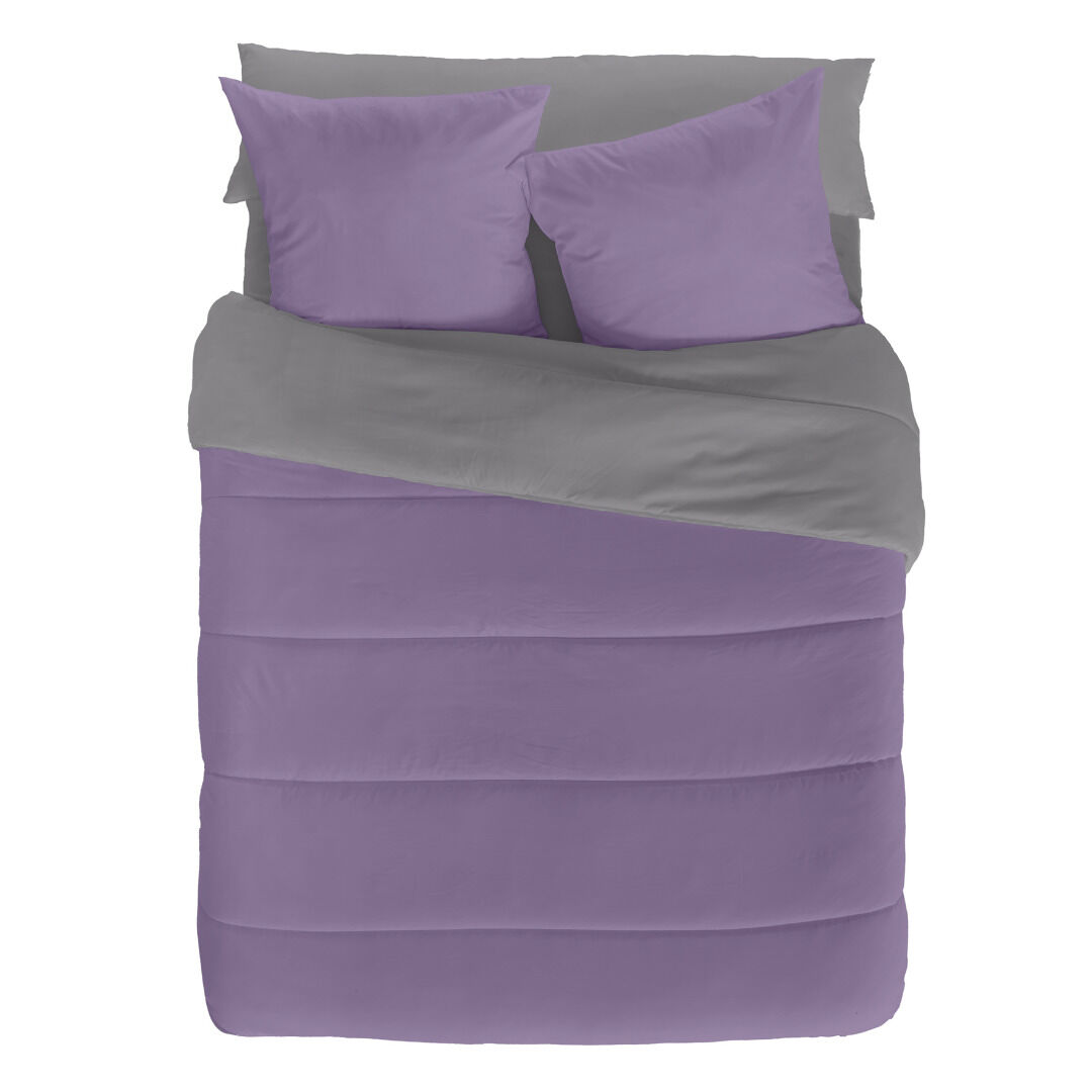 Enchimento nórdico naturals colors 300 gsm beringela (solteiro) (180 x 260 cm)