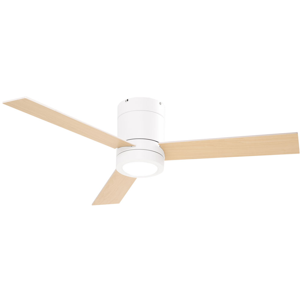 Homcom ventoinha de teto 48w com luz led controle remoto 3 velocidades temporizador 3 lâminas de madeira para dormitório sala de estar sala de jantar