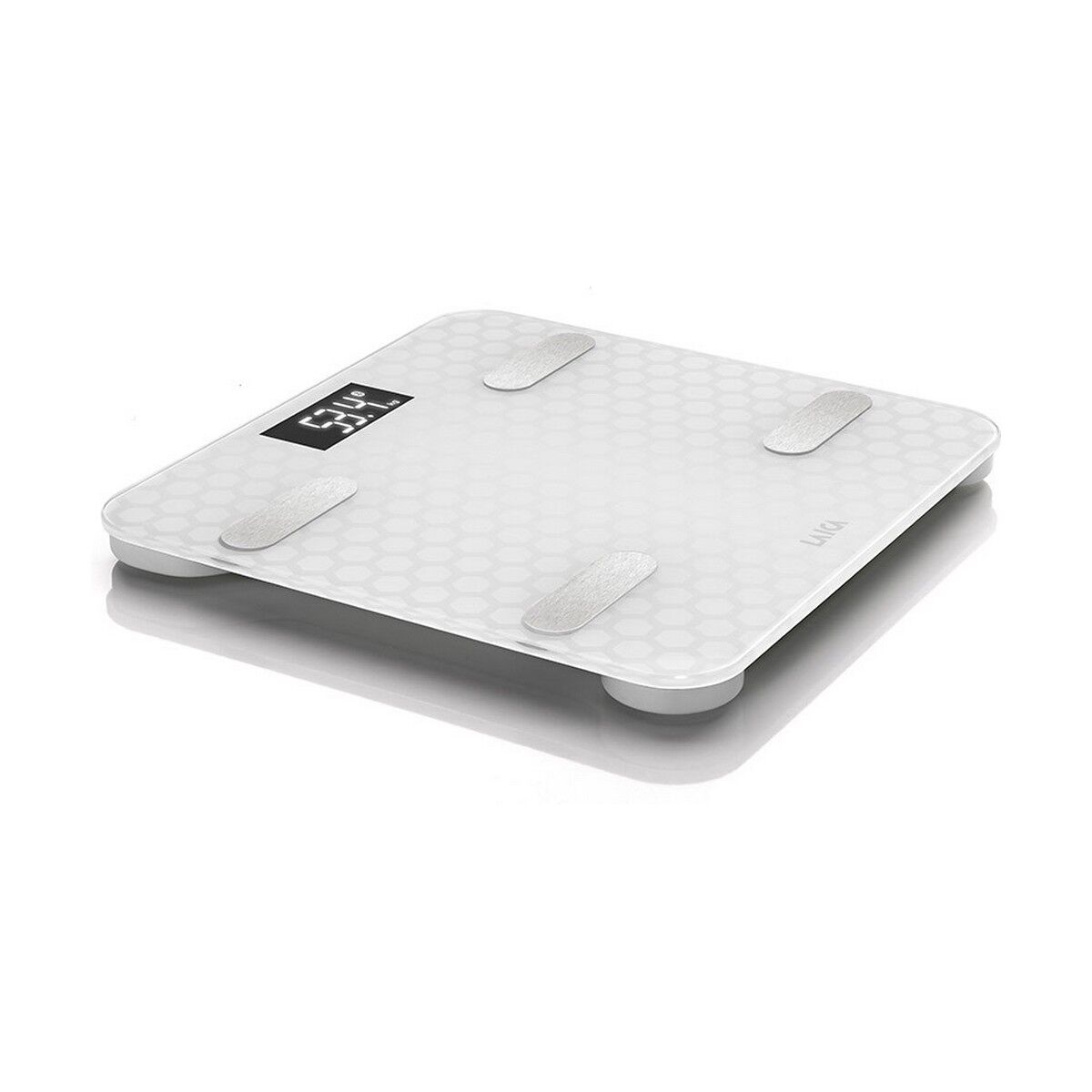 Balança digital para casa de banho laica ps7011 branco vidro