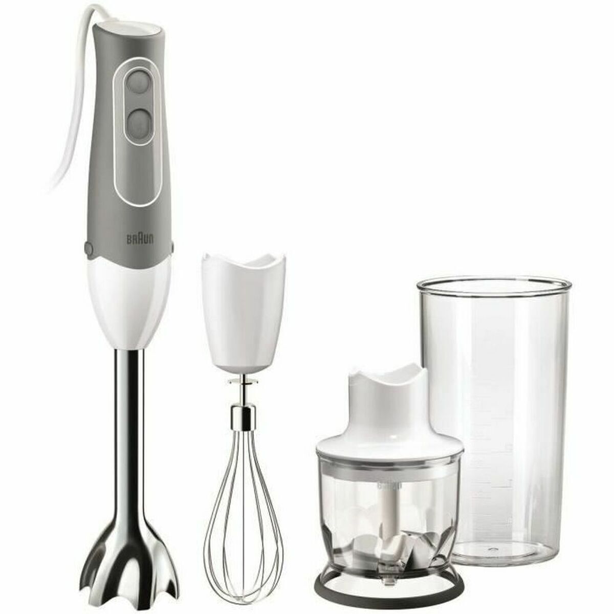 Braun Batedeira De Mão Multifunções Com Acessórios Mq 525 Omelette 600W Cinza