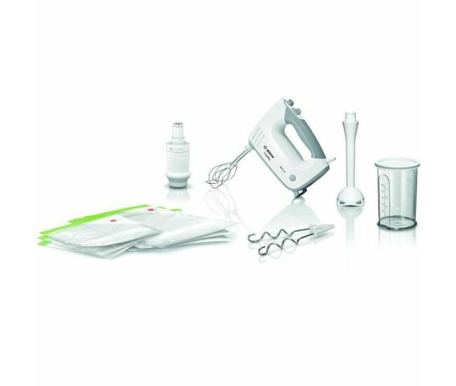 Batedeira de mão multifunções com acessórios bosch ergomixx beater cinzento branco 450 w