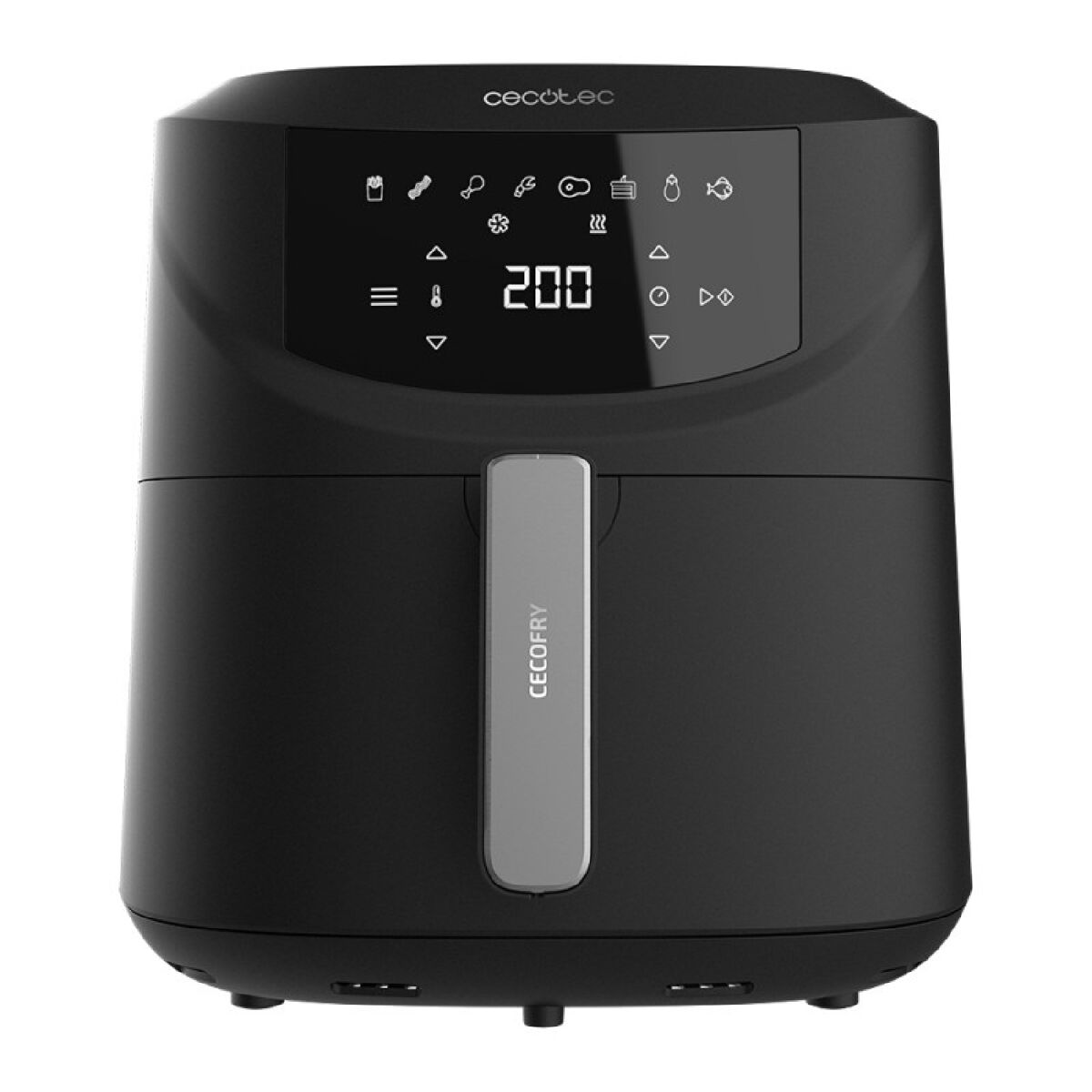 Cecotec fritadeira dietética digital e compacta sem óleo de 7.6 l de capacidade, com tecnologia perfectcook.