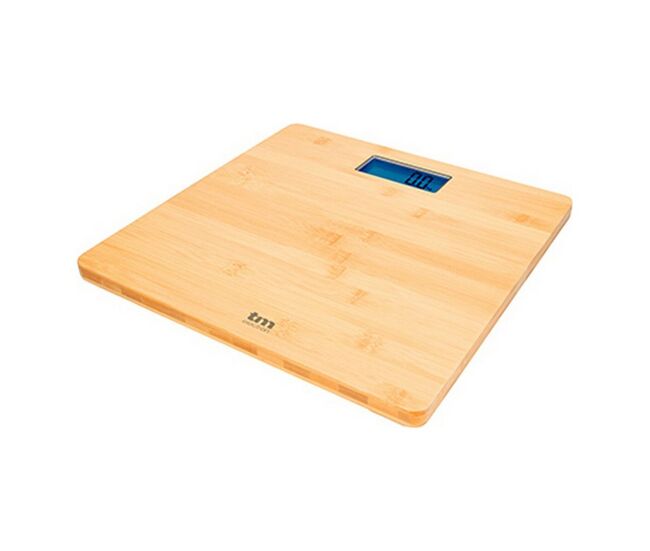 Balança digital para casa de banho tm electron castanho bambu