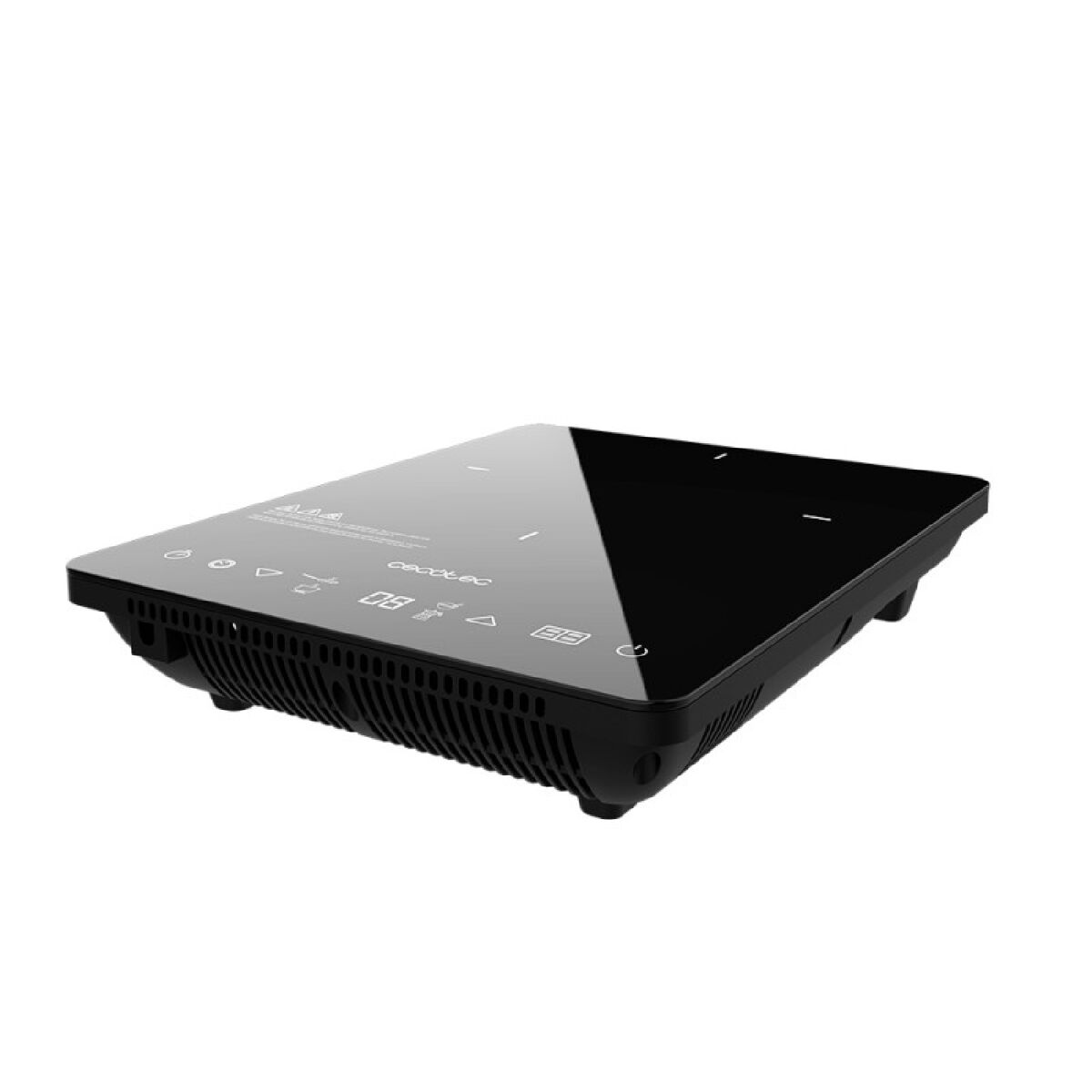 Cecotec placa de indução digital com vidro de segurança, controlo tátil e programável 24 h. cor preta.