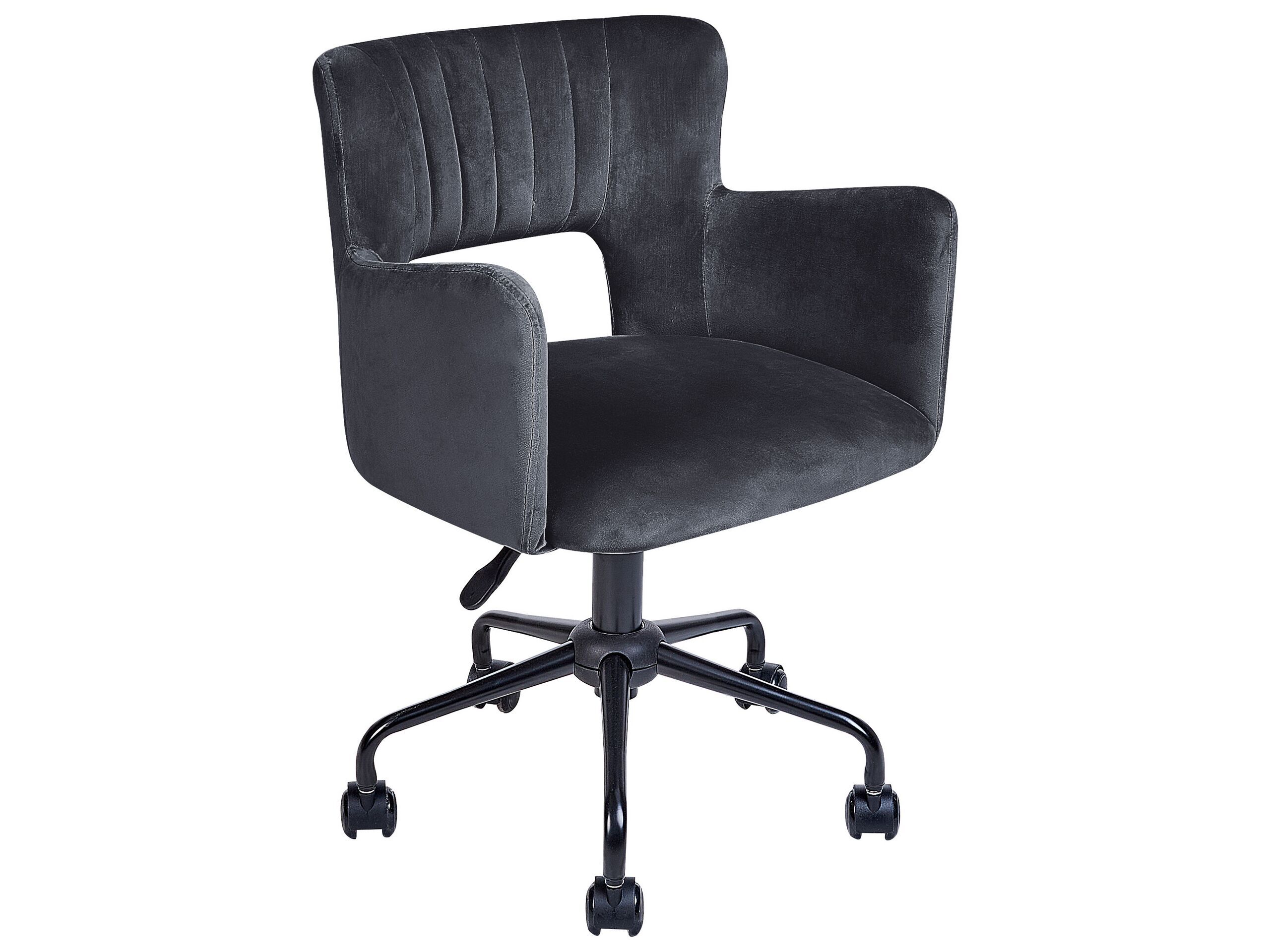 Beliani Silla de oficina SANILAC Preto