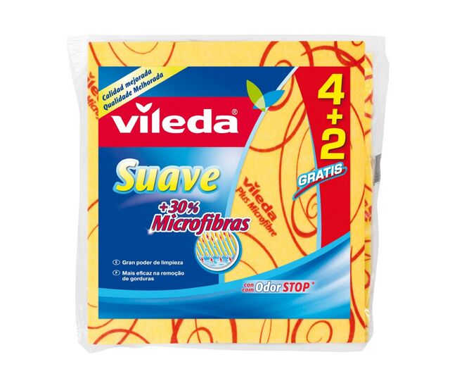 Pano de limpeza vileda amarelo microfibras