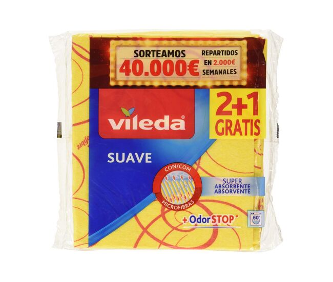 Pano de limpeza vileda jaune microfibras