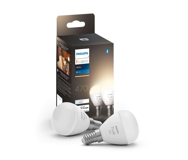 Lâmpada inteligente philips bombilla esférica p45 e14 pack de 2