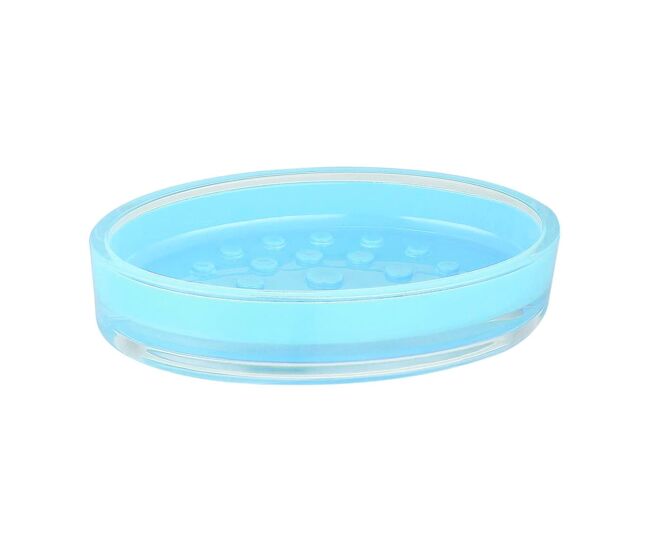 Sabonete msv "taiti" de acrílico em bleu 13 x 9 x 3 cm