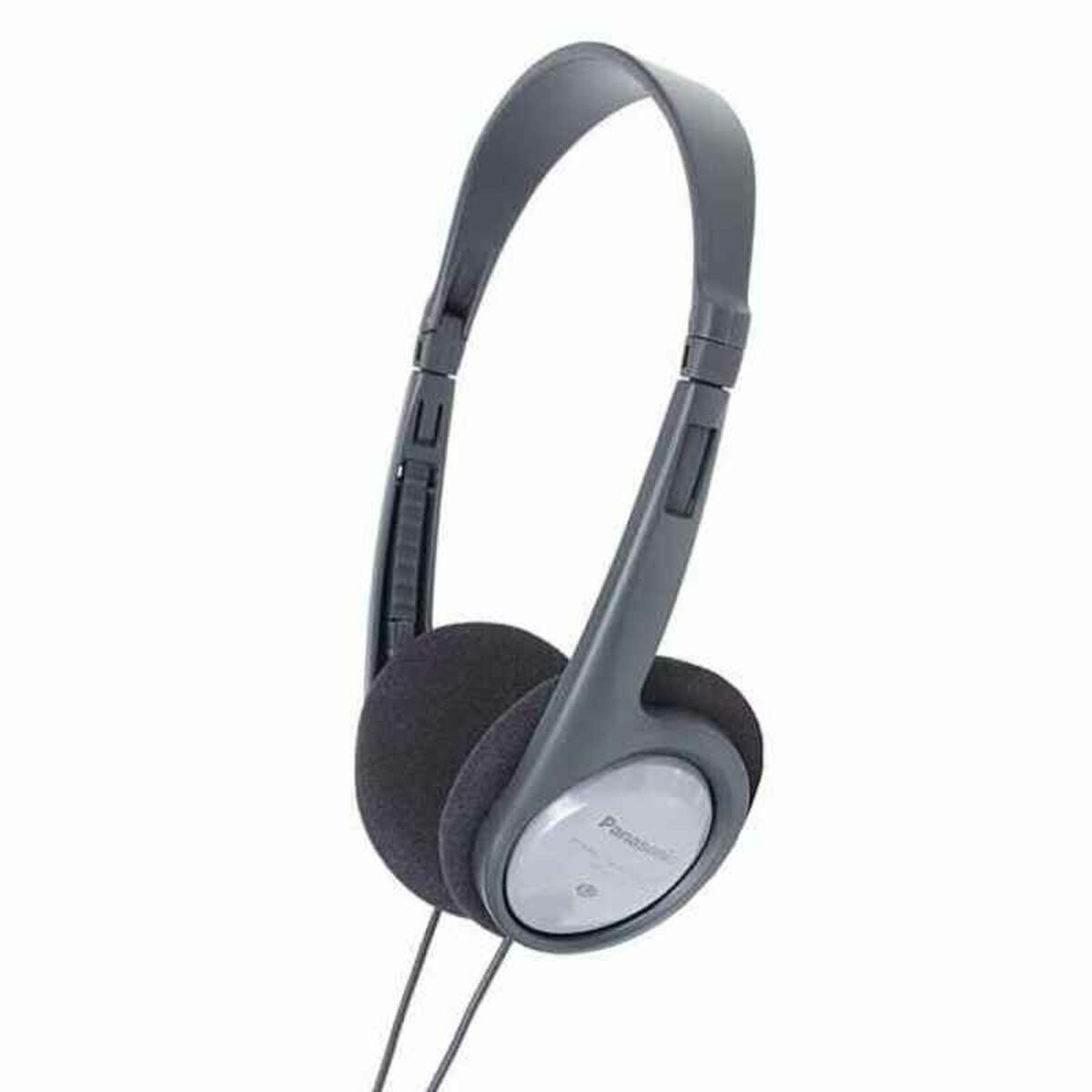 Écouteurs de diadema panasonic corp. rpht090eh argenté com cabo noir gris prata auscultador circum-auricular externo neodímio 16 hz-22khz