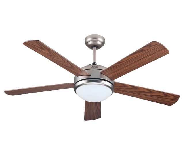 Avant - ventilador de teto com luz | 3 velocidades | 52 polegadas| 65 watios | 5 pás de fibras | luminária de teto com ventilador | controle remoto