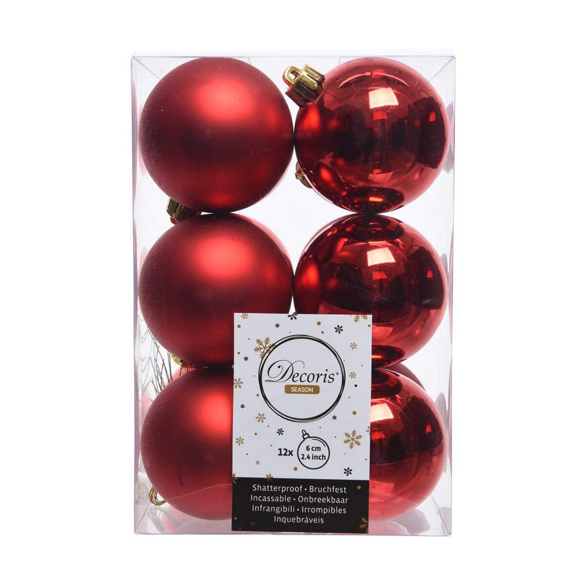 Bolas de natal decoris vermelho (ø6 cm)