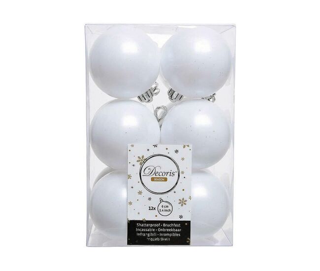 Bolas de natal decoris branco (ø6 cm)