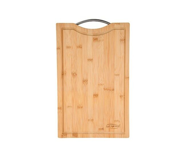 Tábua de corte bergner bbq castanho bambu (40 x 25 x 1,9 cm)