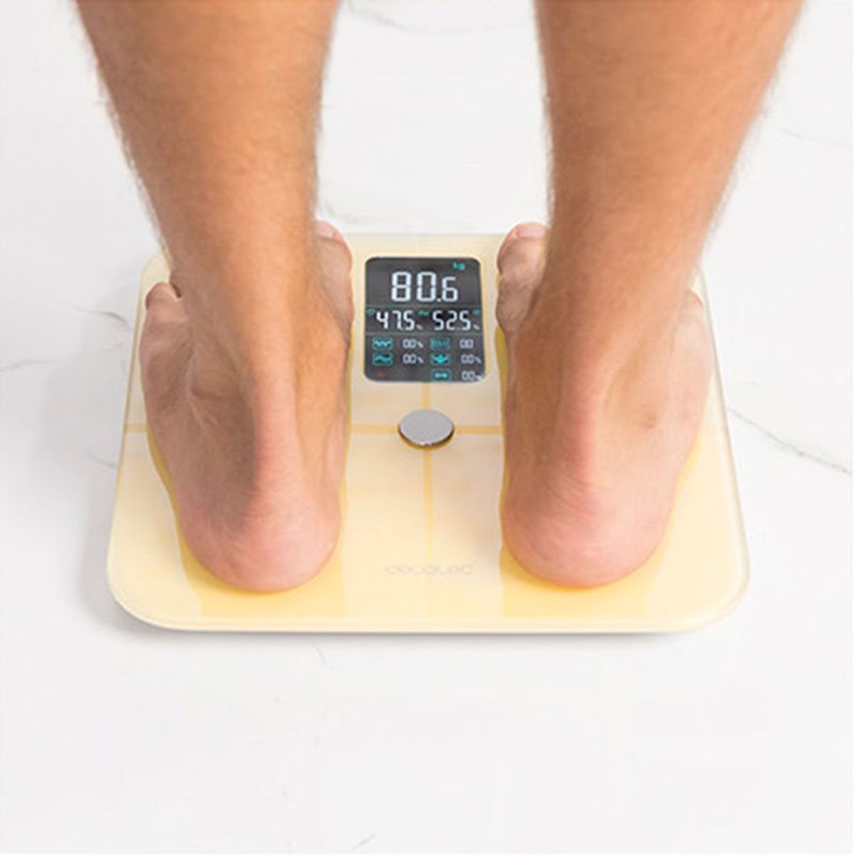 Balança digital para casa de banho cecotec surface precision 10400 smart healthy vision amarelo