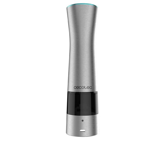 Cecotec moinho elétrico de aço inoxidável com função press, ao pressionar começa a moer automaticamente.