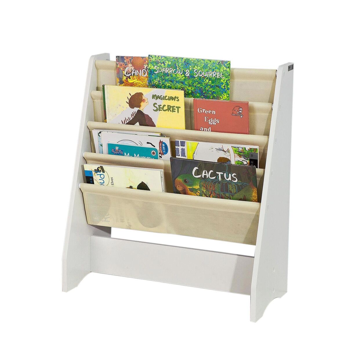 Estante de livros para crianças com 4 prateleiras FRG225-W SoBuy