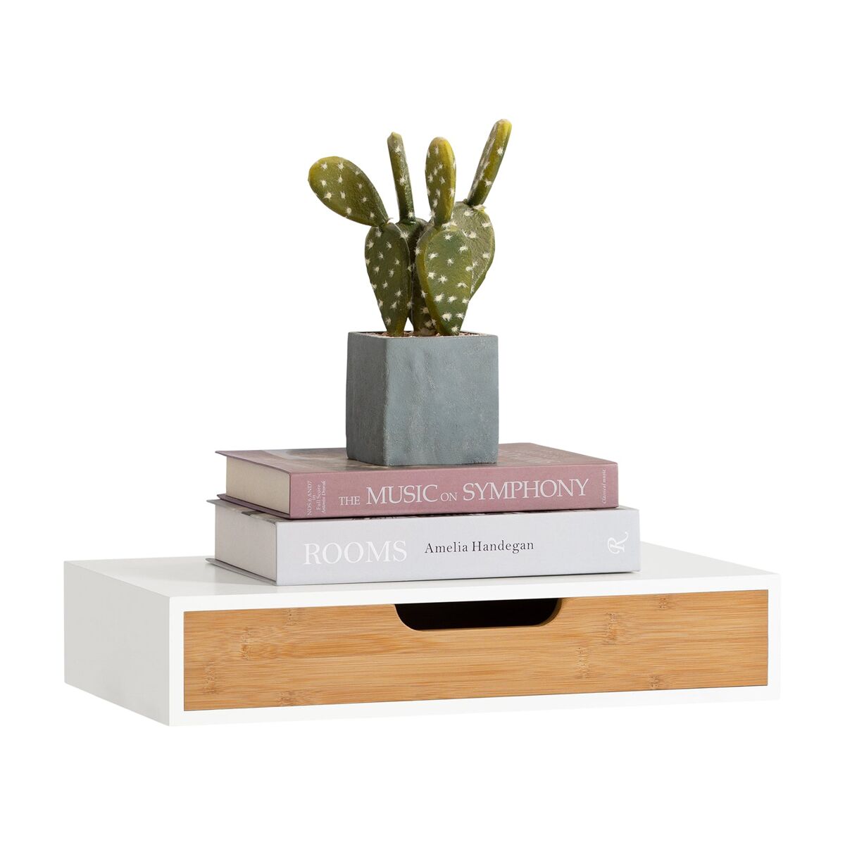 Étagère de parede com gaveta, estilo moderno frg92-wn sobuy pt
