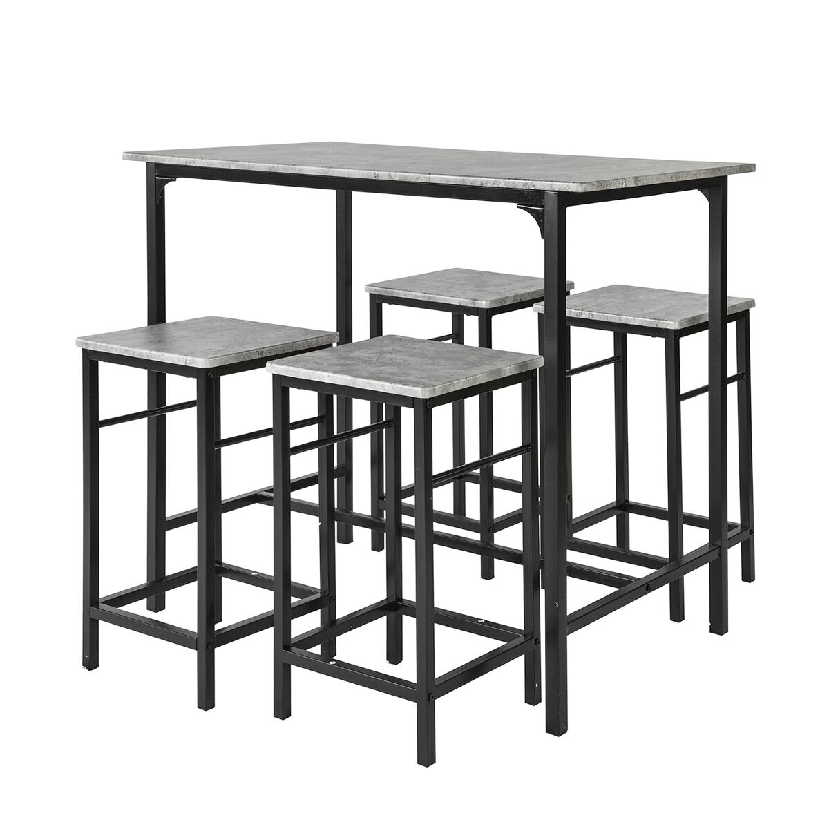 Conjunto de mesa de bar alta e 4 bancos OGT11-HG SoBuy