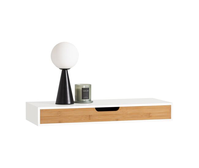 Étagère de parede com gaveta, étagère de estilo moderno para sala de estar frg93-wn sobuy pt