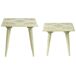 Beliani Conjunto de 2 mesas auxiliares BELIDHA Beliani Conjunto de 2 mesas auxiliares BELIDHA Verde