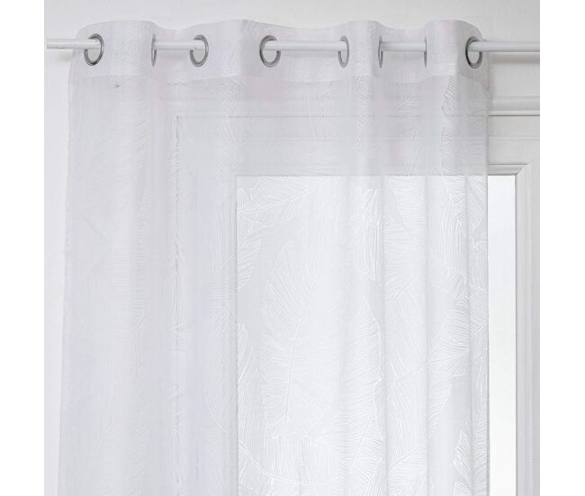 Cortina atmosphera tropical poliéster branco (140 x 240 cm)